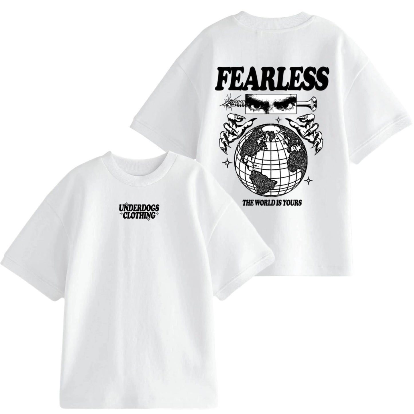 Underdogs maglietta bianca Fearless